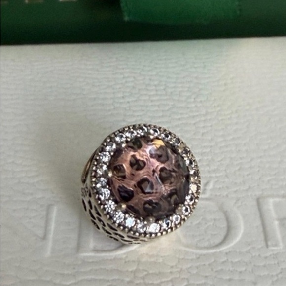 Pandora Jewelry - Pandora Silver And Pink Radiant Hearts Charm With Bevel Set CZ’s RETIRED